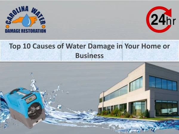 Top 10 Causes of Water Damage in Your Home or Business