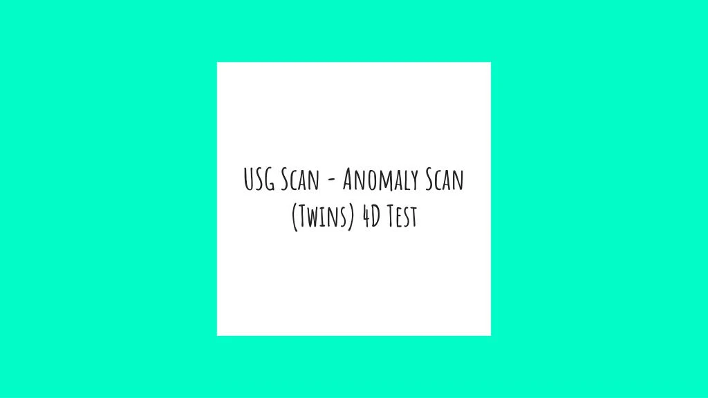 usg scan anomaly scan twins 4d test
