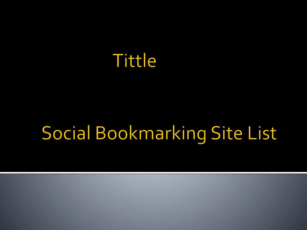 tittle s ocial bookmarking site list