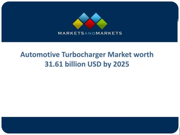 Global Analysis on Turbochargers Market