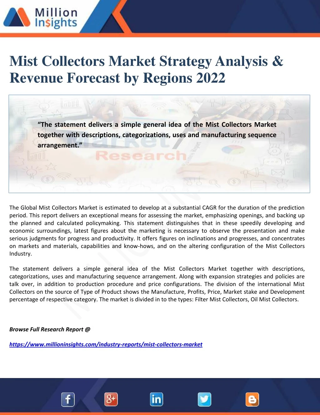 mist collectors market strategy analysis revenue