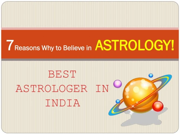 7 Reasons Why to Believe in ASTROLOGY