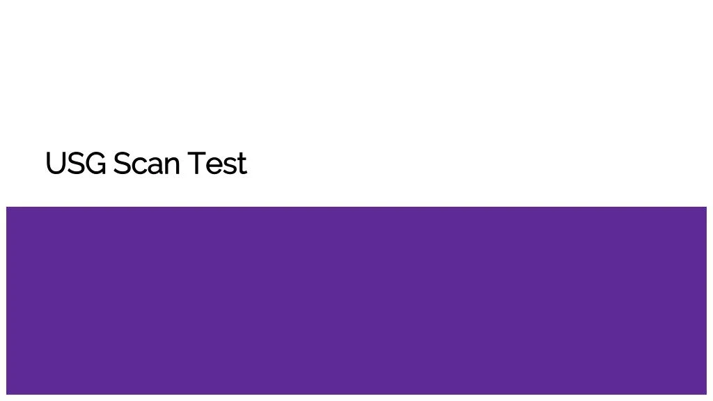 usg scan test