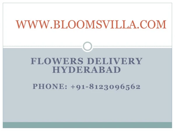 Flowers delivery Hyderabad