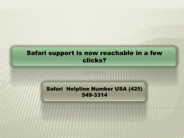 Safari support is now reachable in a few clicks?
