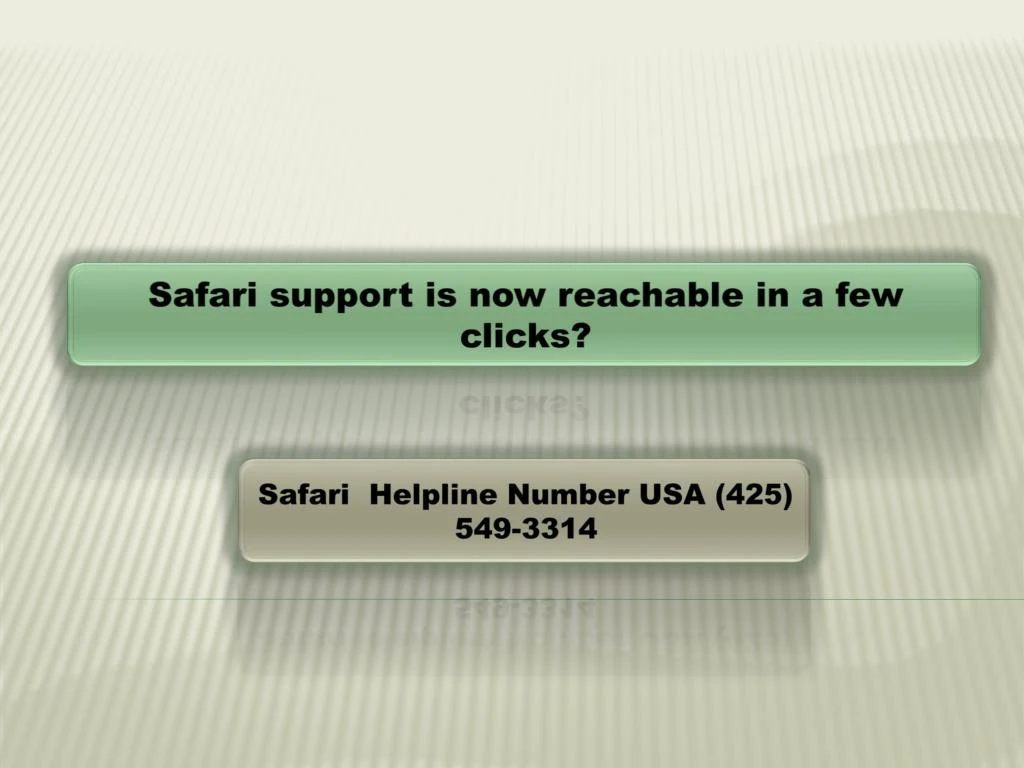 safari support is now reachable in a few clicks