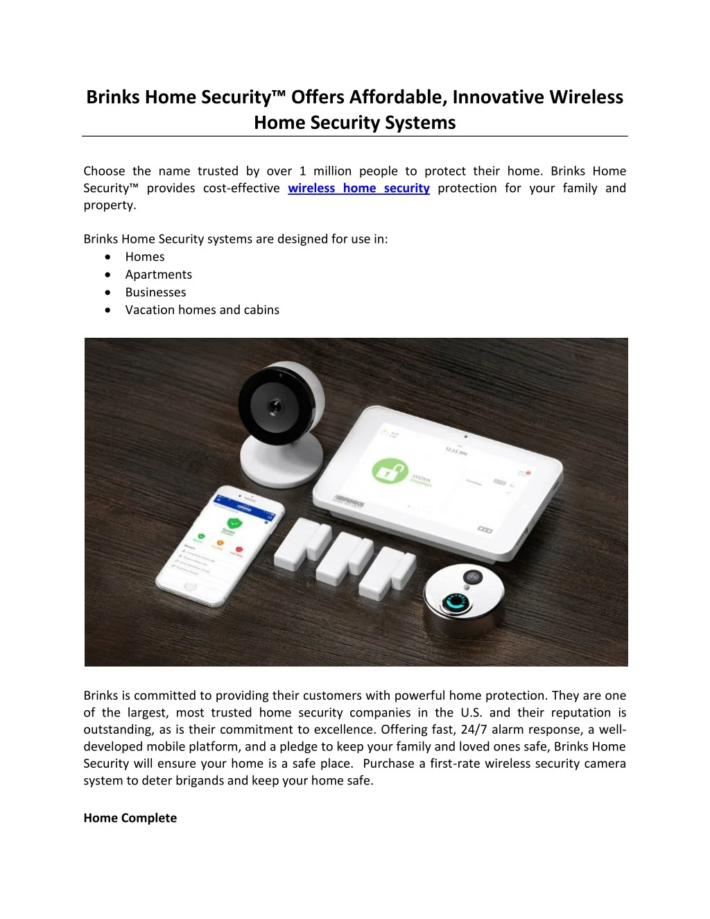 brinks home security offers affordable innovative