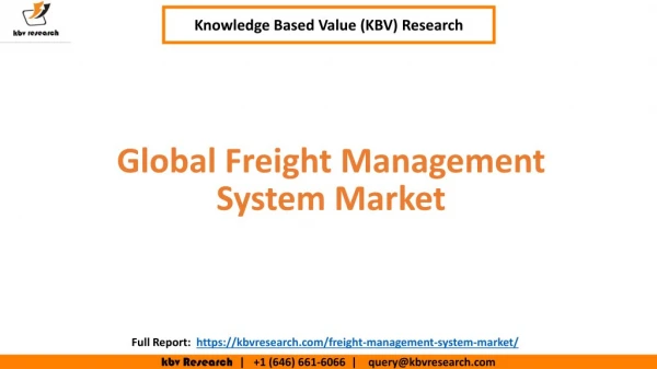 Global Freight Management System Market Size and Market Share