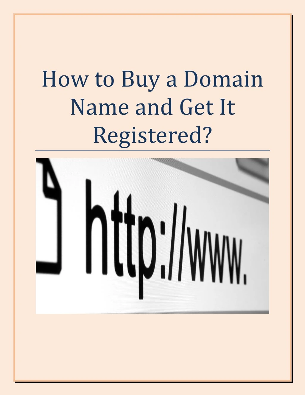 how to buy a domain name and get it registered