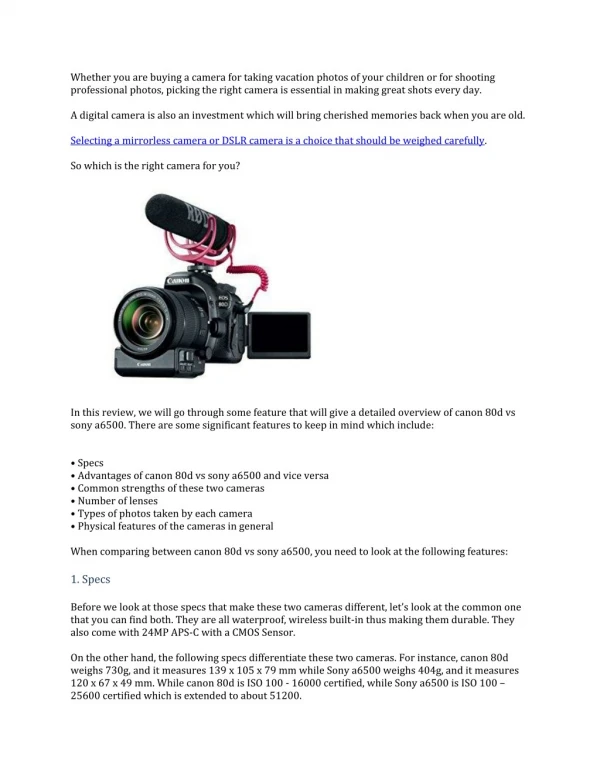 Canon 80D DSLR Camera Review