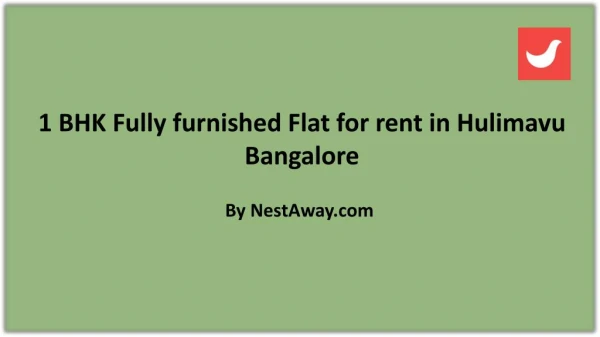 1 BHK Flat for rent in Hulimavu Bangalore