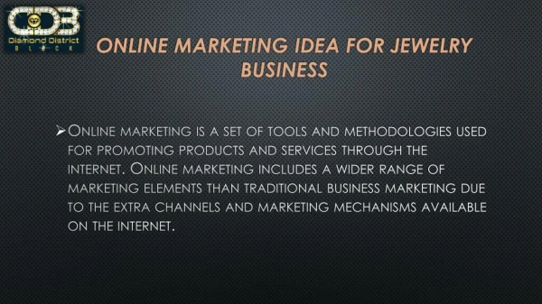 Online Marketing Idea For Jewelry Business
