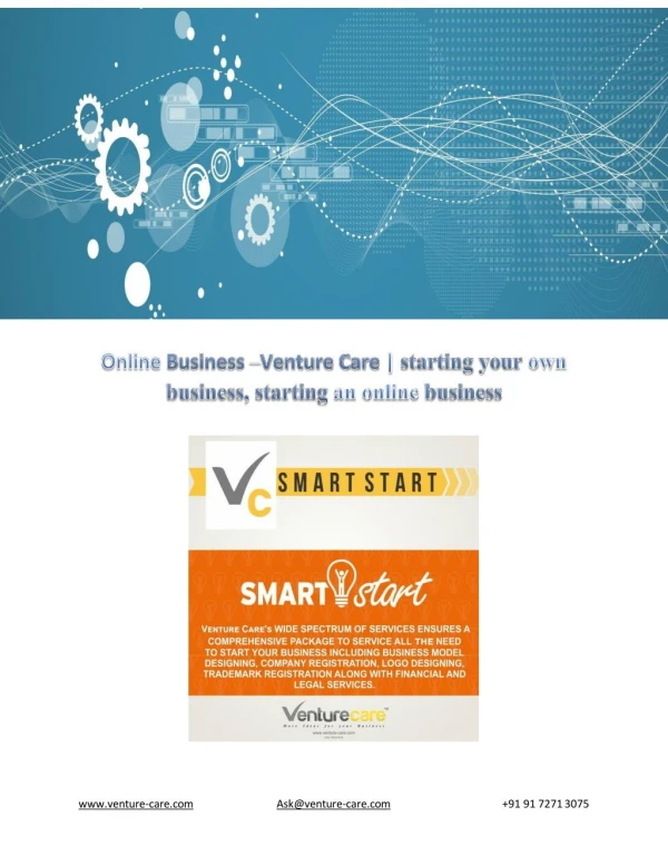 Online Business â€“Venture Care | starting your own business, starting an online business