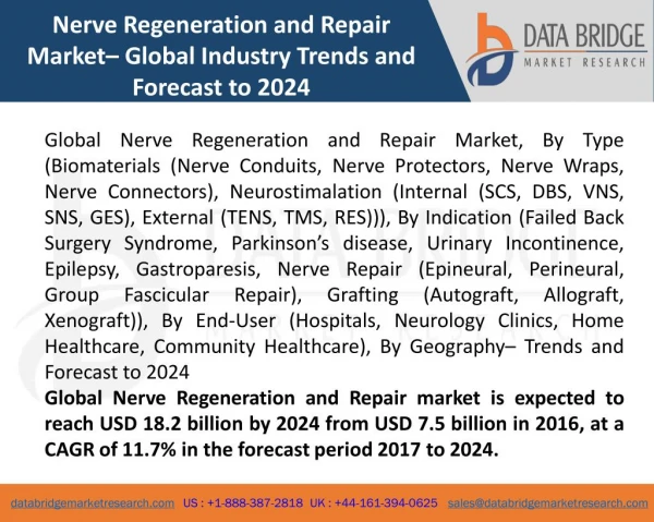 Global Nerve Regeneration and Repair Market â€“ Trends and Forecast to 2024
