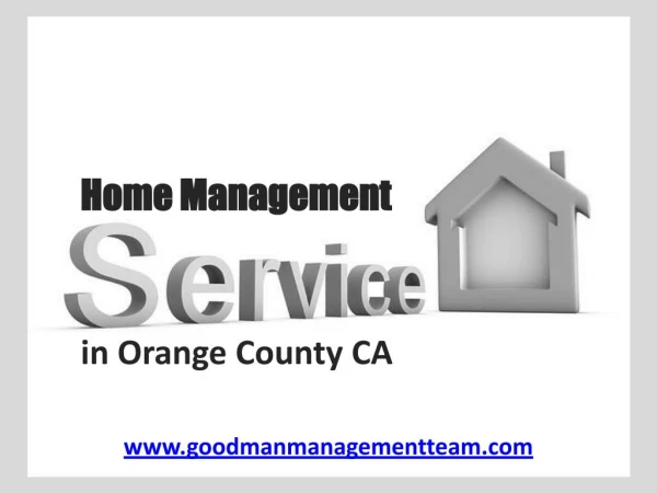 Home management services in Orange County CA