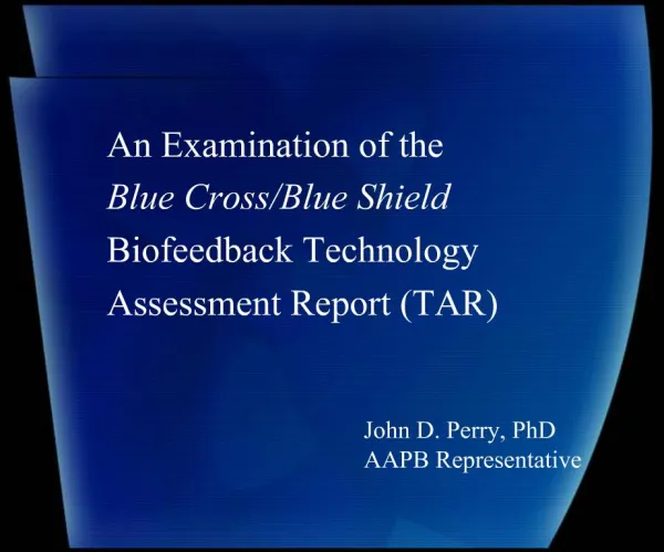 An Examination of the Blue Cross