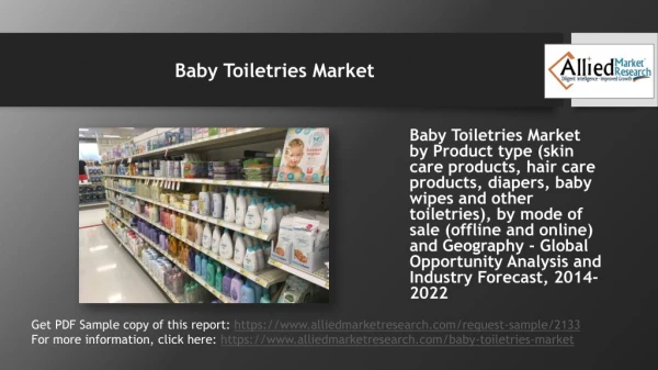 Will Baby Toiletries Market grow in the coming years?