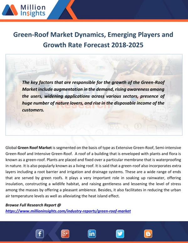 Green-Roof Market Dynamics, Emerging Players and Growth Rate Forecast 2018-2025