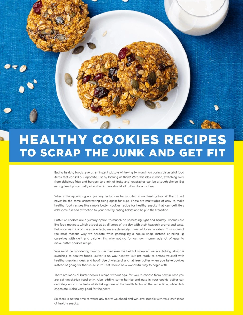 healthy cookies recipes to scrap the junk