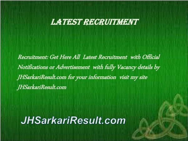 latest recruitment