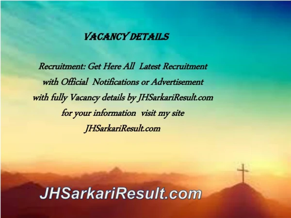 vacancy details