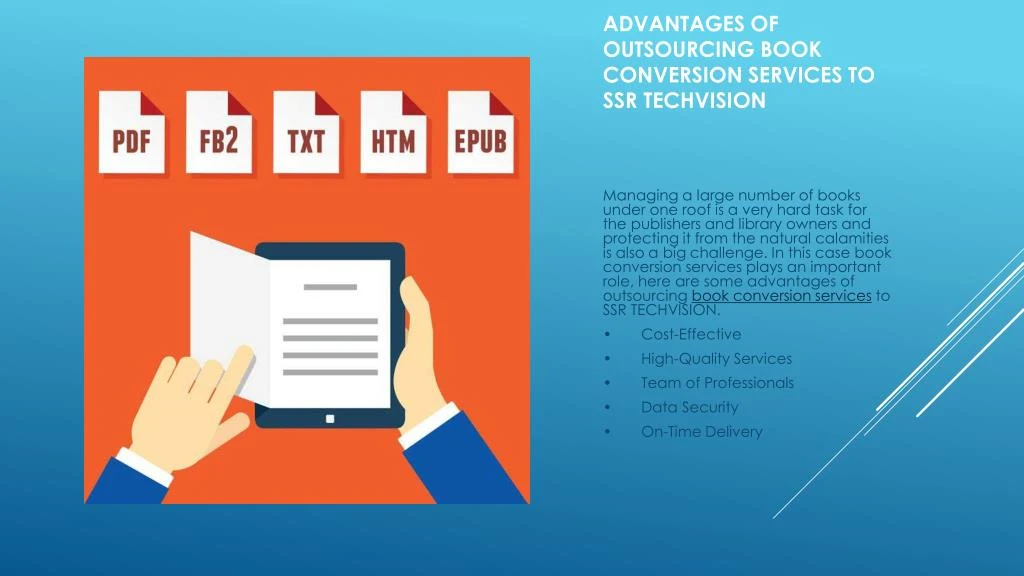 advantages of outsourcing book conversion services to ssr techvision