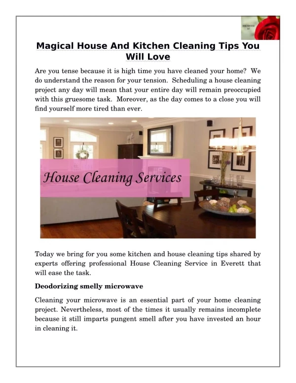 Magical House And Kitchen Cleaning Tips You Will Love