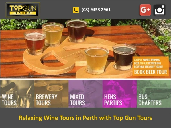 Relaxing Wine Tours in Perth with Top Gun Tours