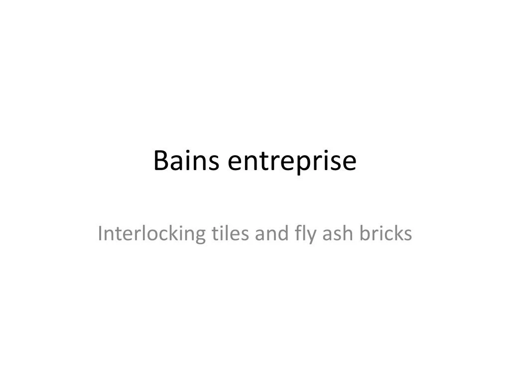 bains entreprise