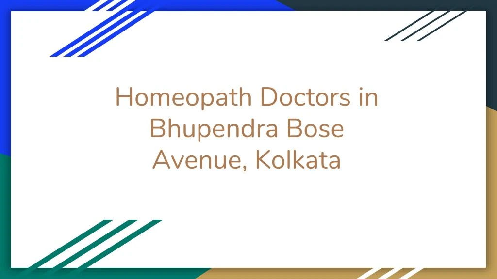 homeopath doctors in bhupendra bose avenue kolkata