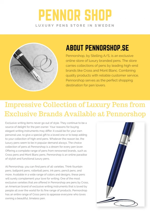 Find Exclusive Pens at Amazing Prices at Pennorshop!