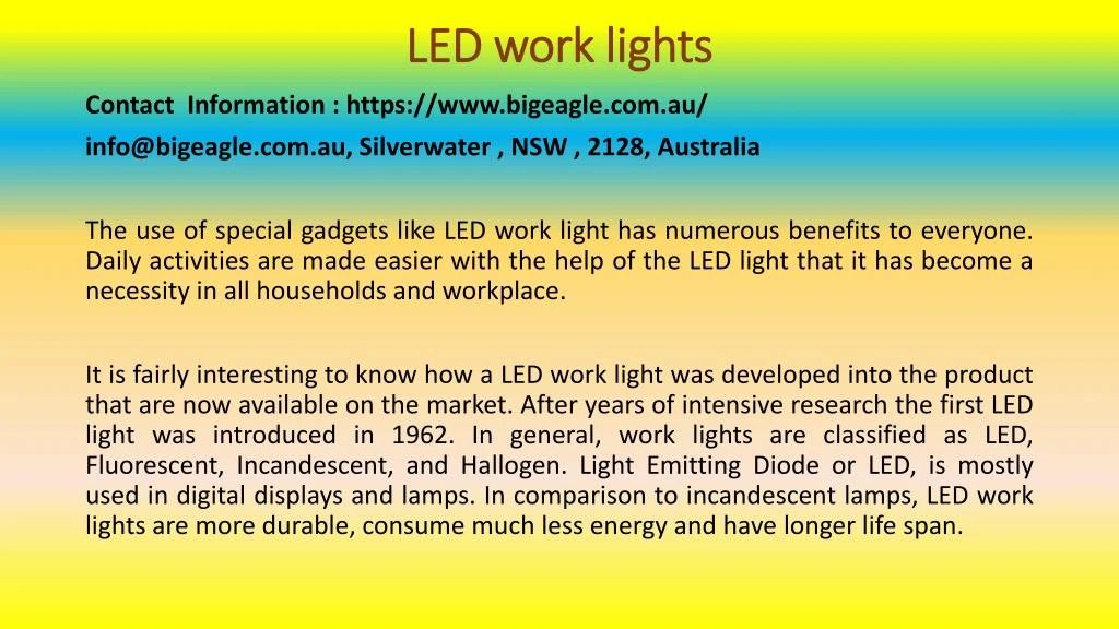 led work lights