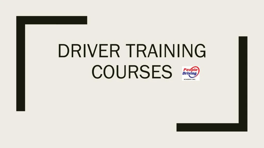 driver training courses