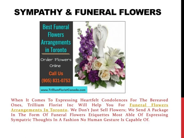 Funeral Flowers Arrangements in Toronto | Funeral Flowers Toronto