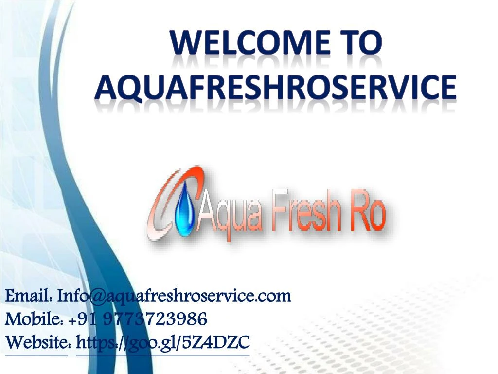 welcome to aquafreshroservice
