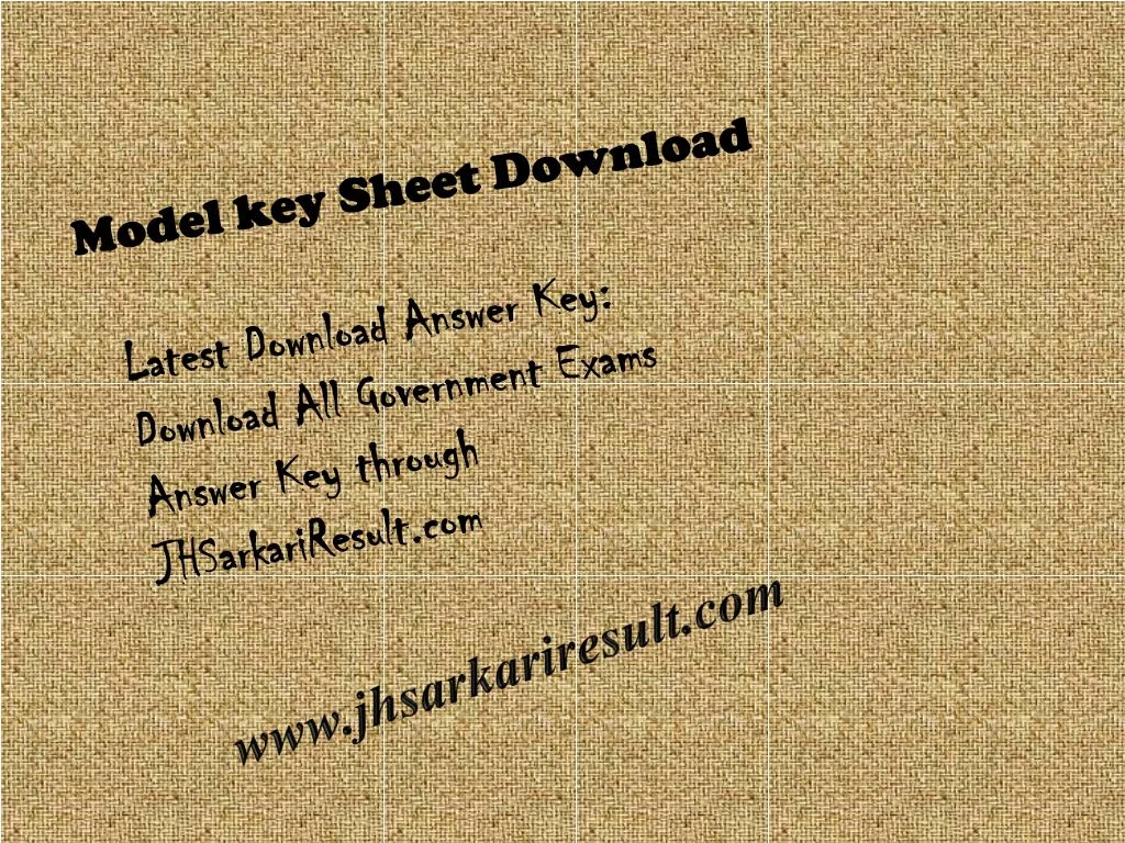 model key sheet download