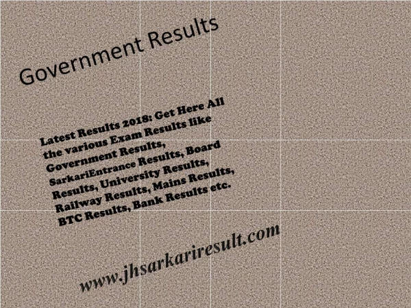 government results
