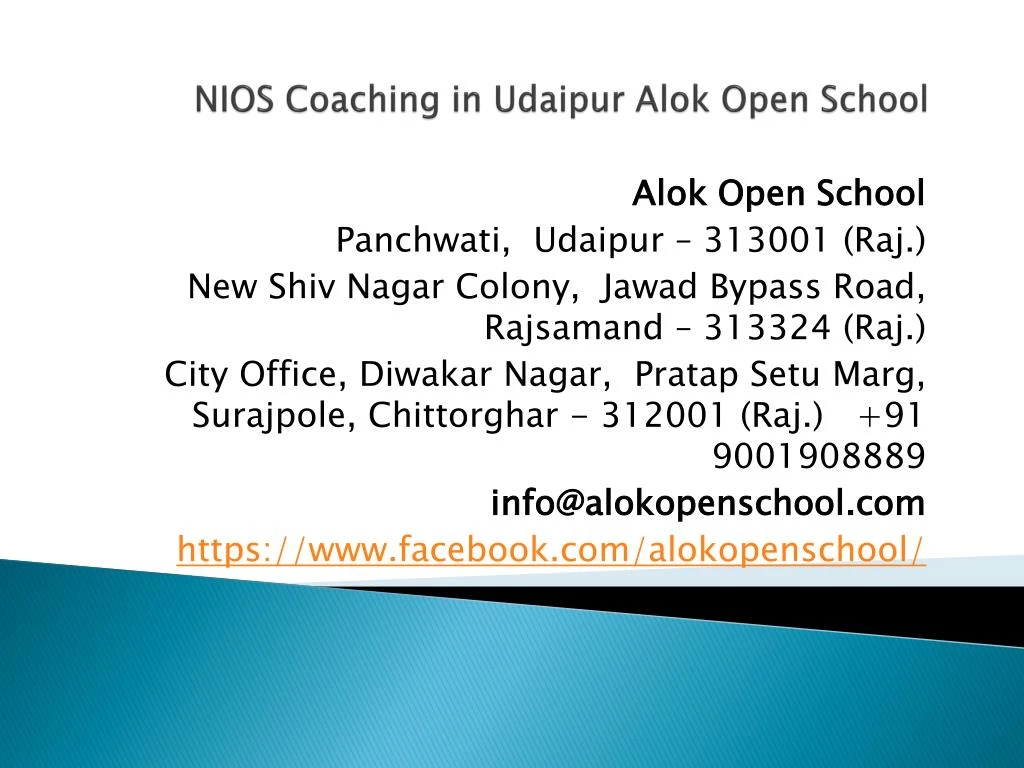 nios coaching in udaipur alok open school