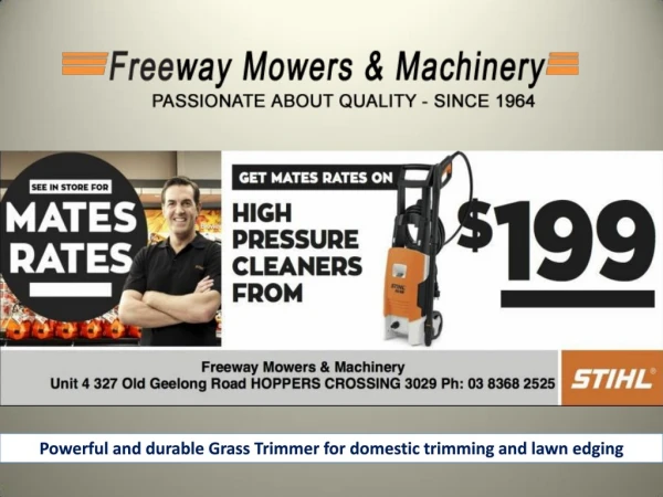 Buy the best and reliable Lawn Mowers from freeway mowers