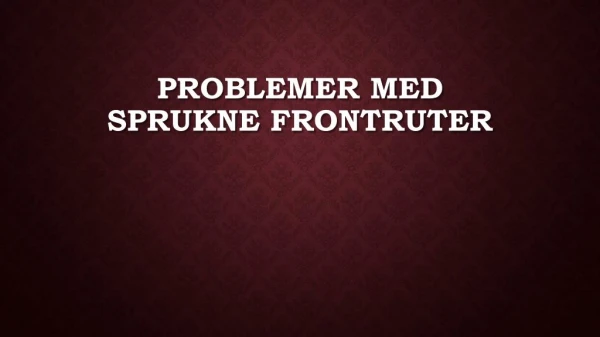 problemer med sprukne frontruter