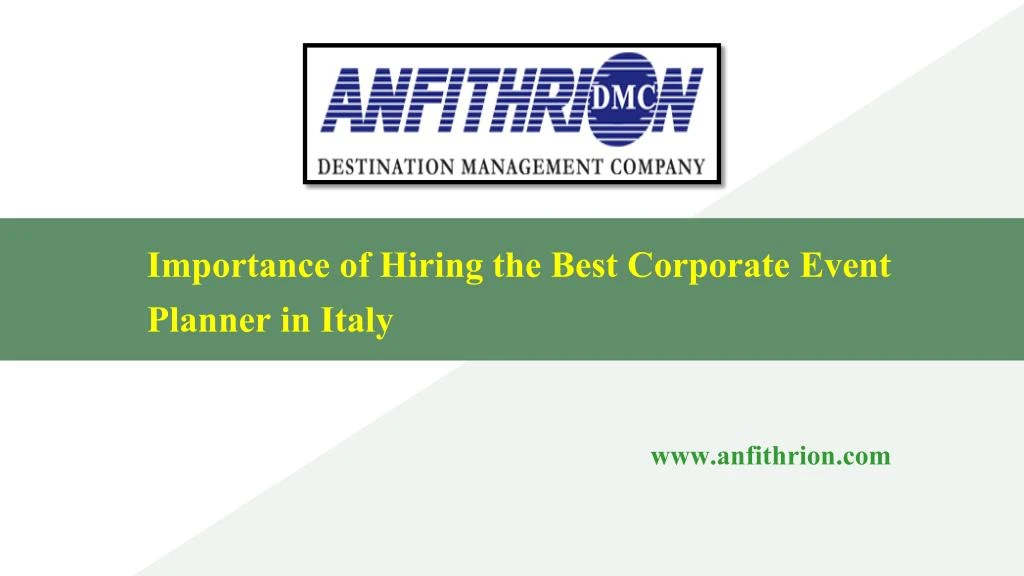 importance of hiring the best corporate event