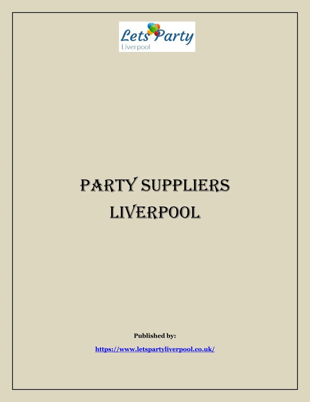 party suppliers liverpool
