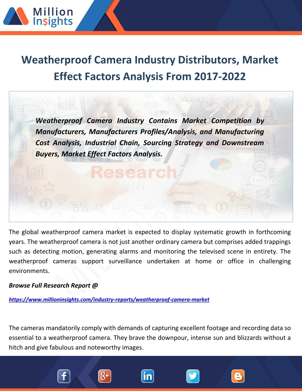 weatherproof camera industry distributors market