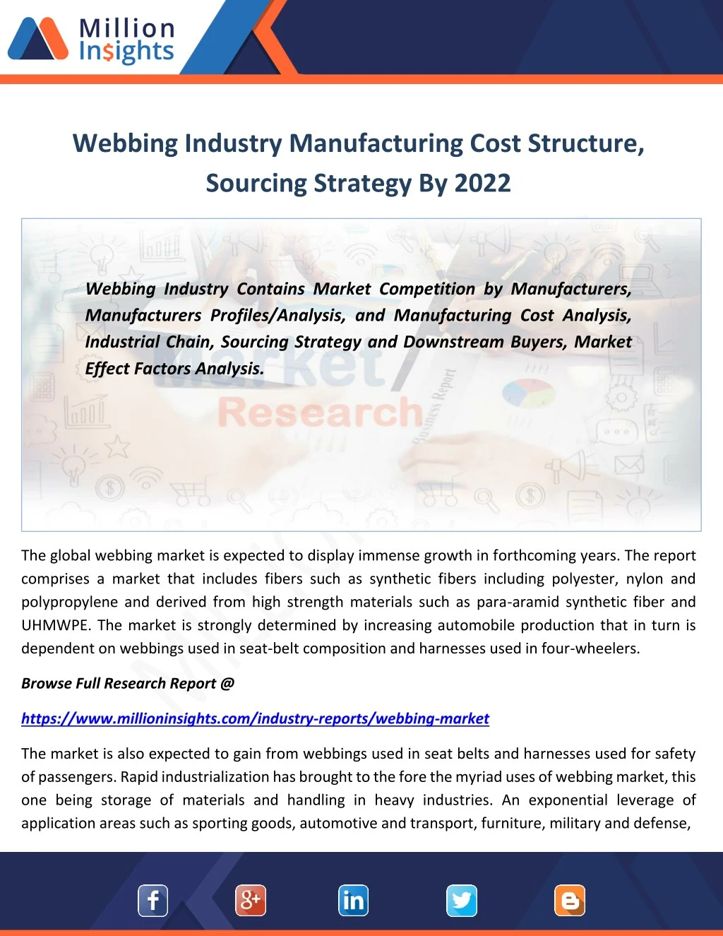 webbing industry manufacturing cost structure