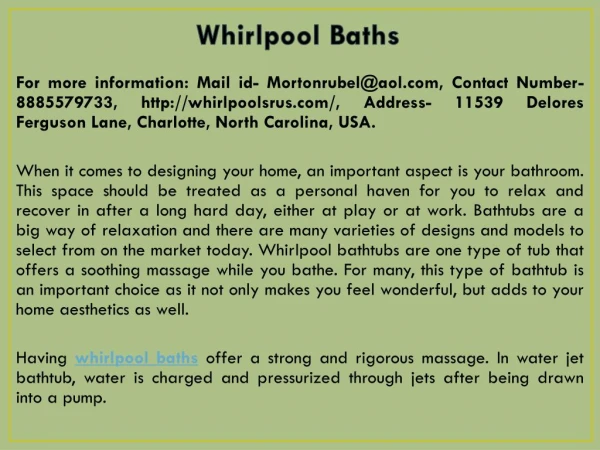 whirlpool baths