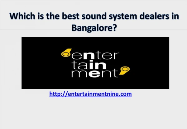 sound system dealers in Bangalore