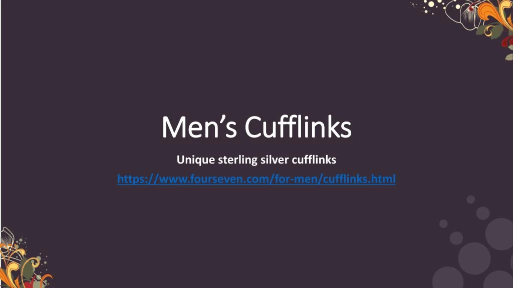 men s cufflinks