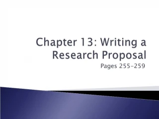 Chapter 13: Writing a Research Proposal - slide 1