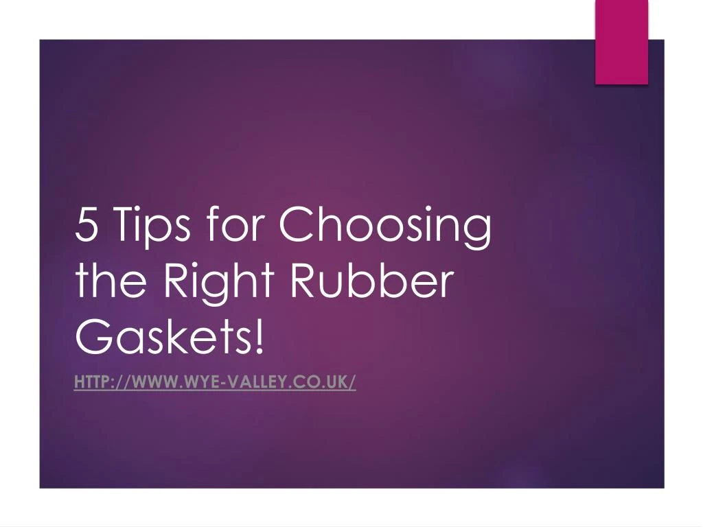 5 tips for choosing the right rubber gaskets