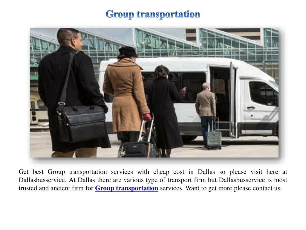 get best group transportation services with cheap